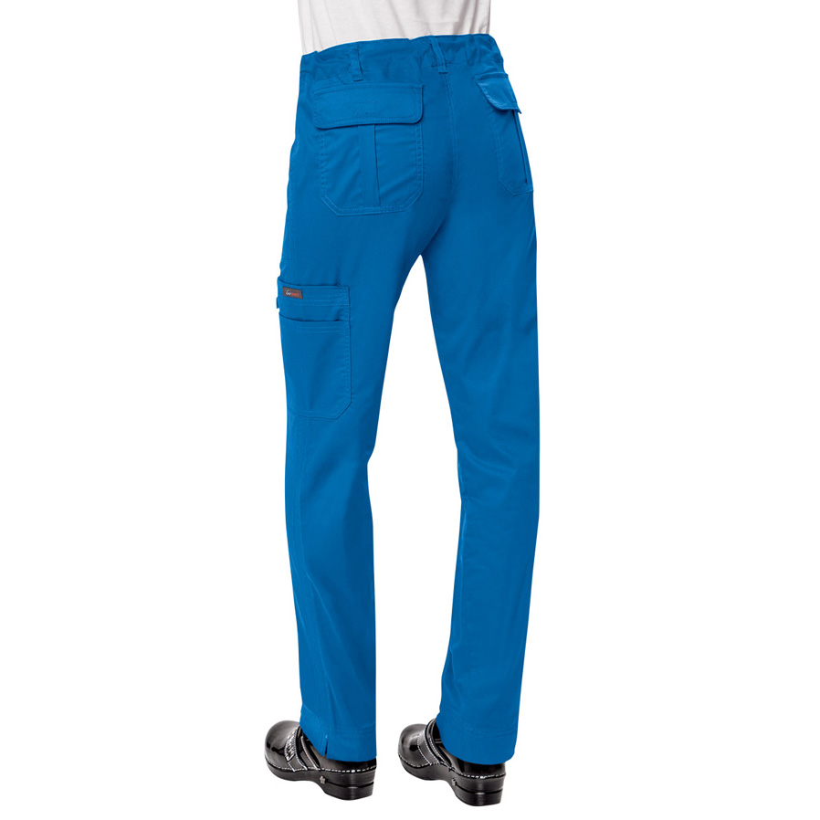 blue bootleg trousers
